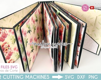 Scrapbook Album, Cutting File SVG, Interactive Album Base, Mini Album, Cutting Machine File, Paper Craft, Cricut, Silhouette
