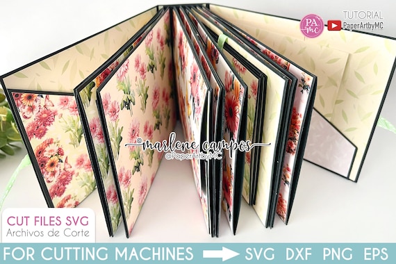 Scrapbook Album, Cutting File SVG, Interactive Album Base, Mini Album, Cutting Machine File, Paper Craft, Cricut, Silhouette