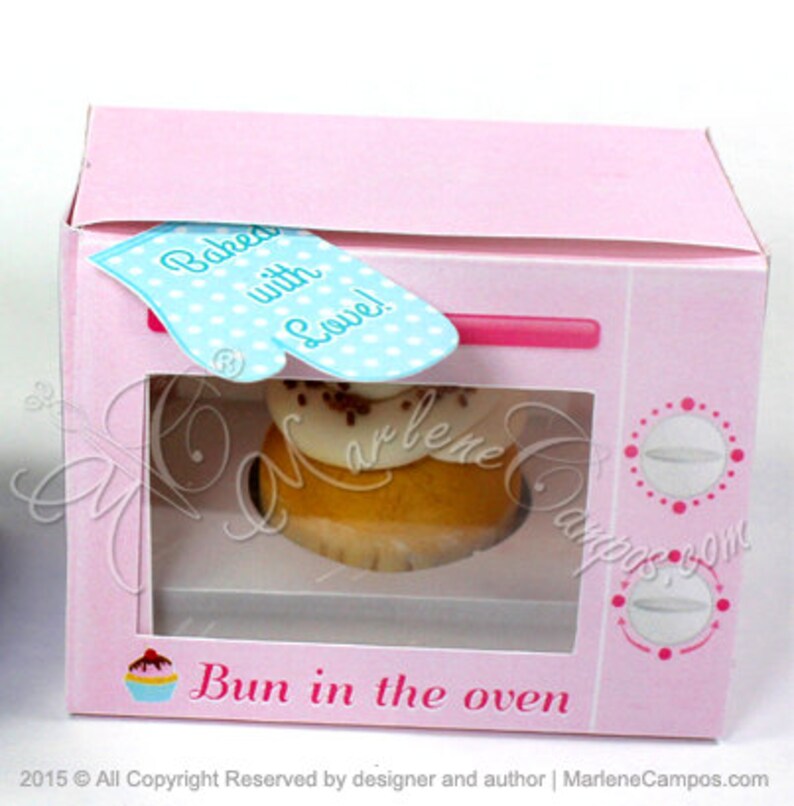 Oven Favor box Electric oven Cupcake box PINK oven cookie Etsy
