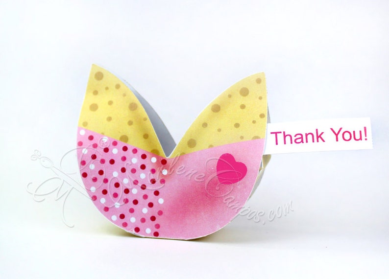 Fortune Cookie Favor Box Pink Fortune Cookie Treat Box Etsy