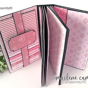 Album de scrapbooking skinny CUT FILES, album de scrapbooking à faire soi-même, mini album, base d'album de scrapbooking, créations en papier, svg, Cricut, Silhouette, Scanncut image 1