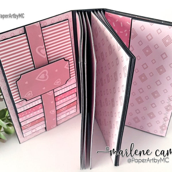 Album de scrapbooking skinny CUT FILES, album de scrapbooking à faire soi-même, mini album, base d'album de scrapbooking, créations en papier, svg, Cricut, Silhouette, Scanncut