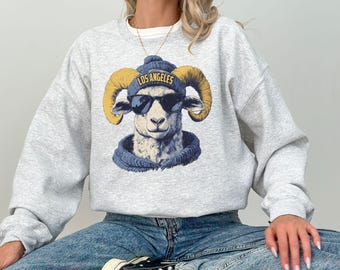 Los Angeles Football Mascot Style Sweatshirt, Los Angeles Football Hoodie, Los Angeles Game Day Tee, Los Angeles Fan Gift, Game Day Apparel.