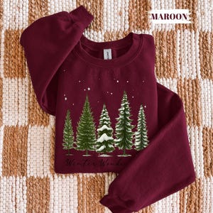 Winter Wonderland, Christmas Tree Shirt, Winter Sweatshirt, Christmas Shirt For Women, Winter Crew Shirt, Winter Lover Shirt bild 5