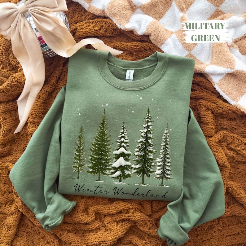 Winter Wonderland, Christmas Tree Shirt, Winter Sweatshirt, Christmas Shirt For Women, Winter Crew Shirt, Winter Lover Shirt bild 1