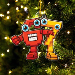 67 Brainrot Meme Christmas Ornament, 2D Flat Acrylic Figurine, Funny Gamer Display Decor, Gen Alpha Meme Holiday Gift 2025