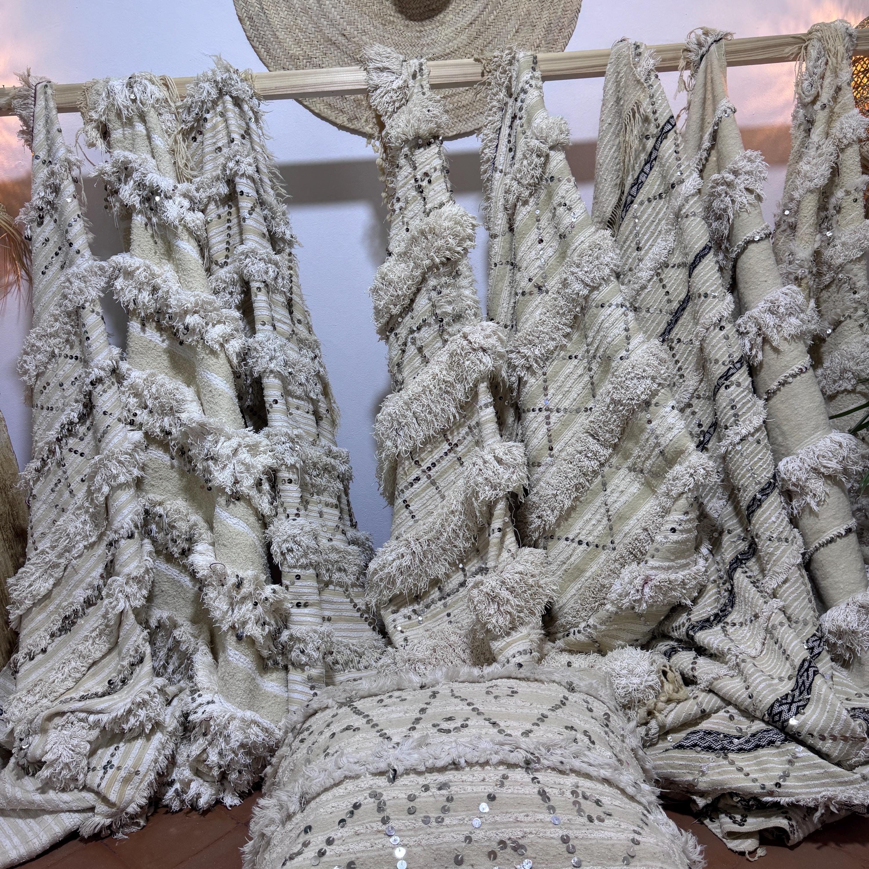 モロッコ製ハンディラブランケット Moroccan Handira | Riad Home