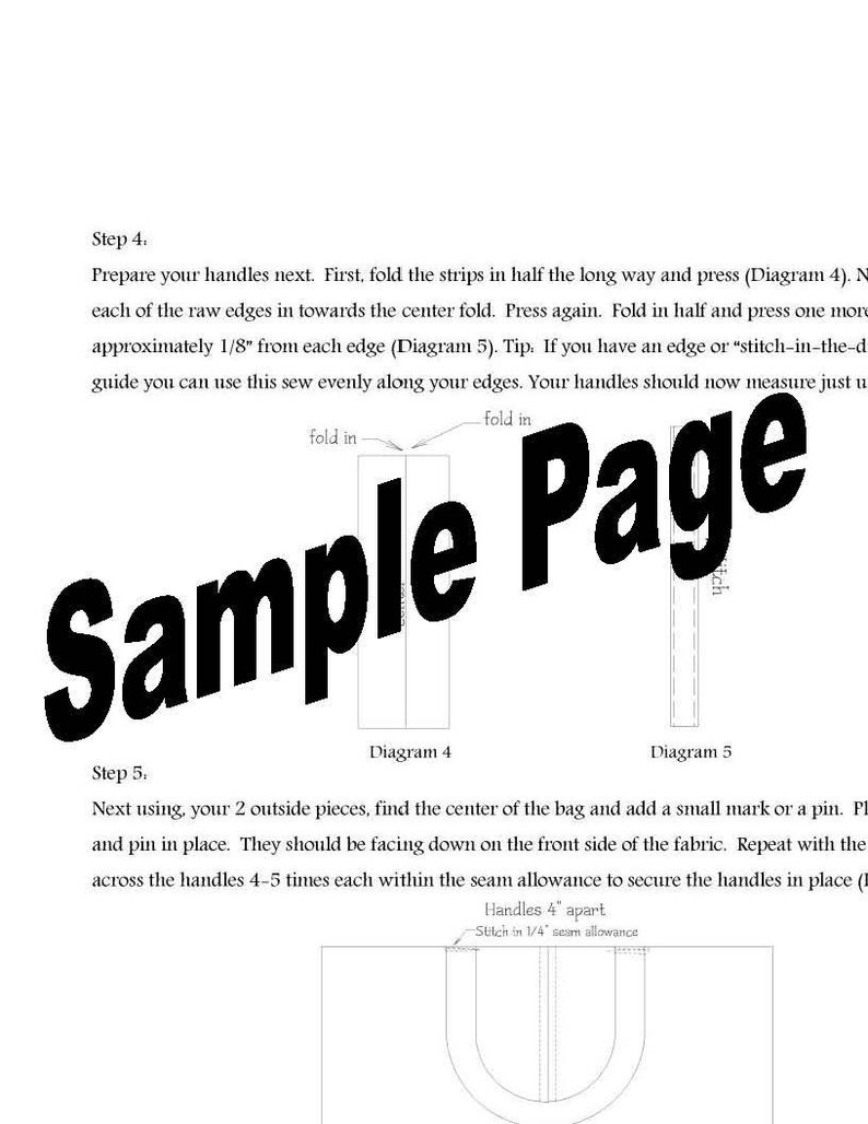 Instant Download - PDF Sewing Pattern - Tote Bag - Etsy Canada