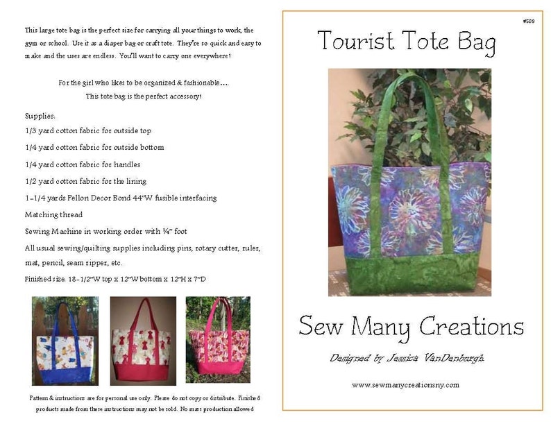 Instant Download - PDF Sewing Pattern - Tote Bag - Etsy Canada