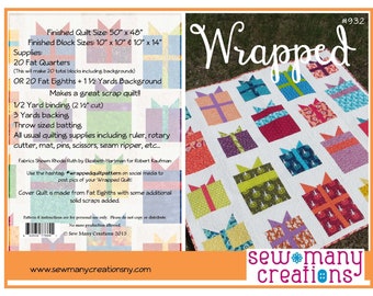 Instant Download - PDF Sewing Pattern - Wrapped - Fat Quarter Friendly