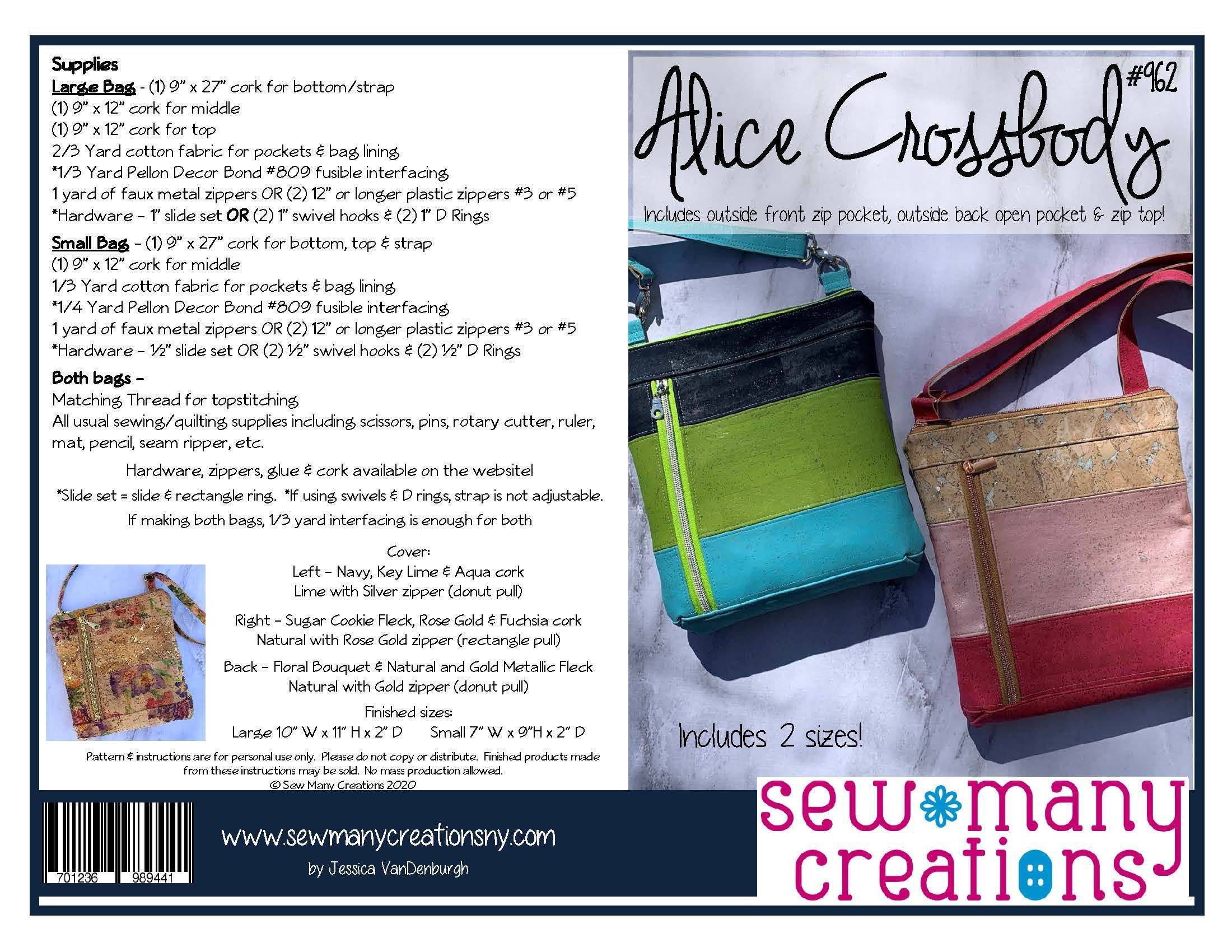 Instant Download - PDF Sewing Pattern - Alice Crossbody - Etsy