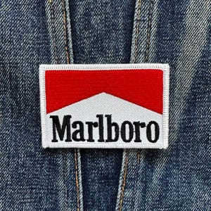 Marlboro cigarettes racing team logo embroidered patch