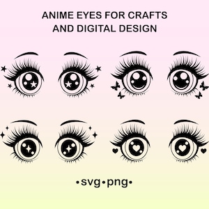Anime Eyes  for Crafts and Digital Design