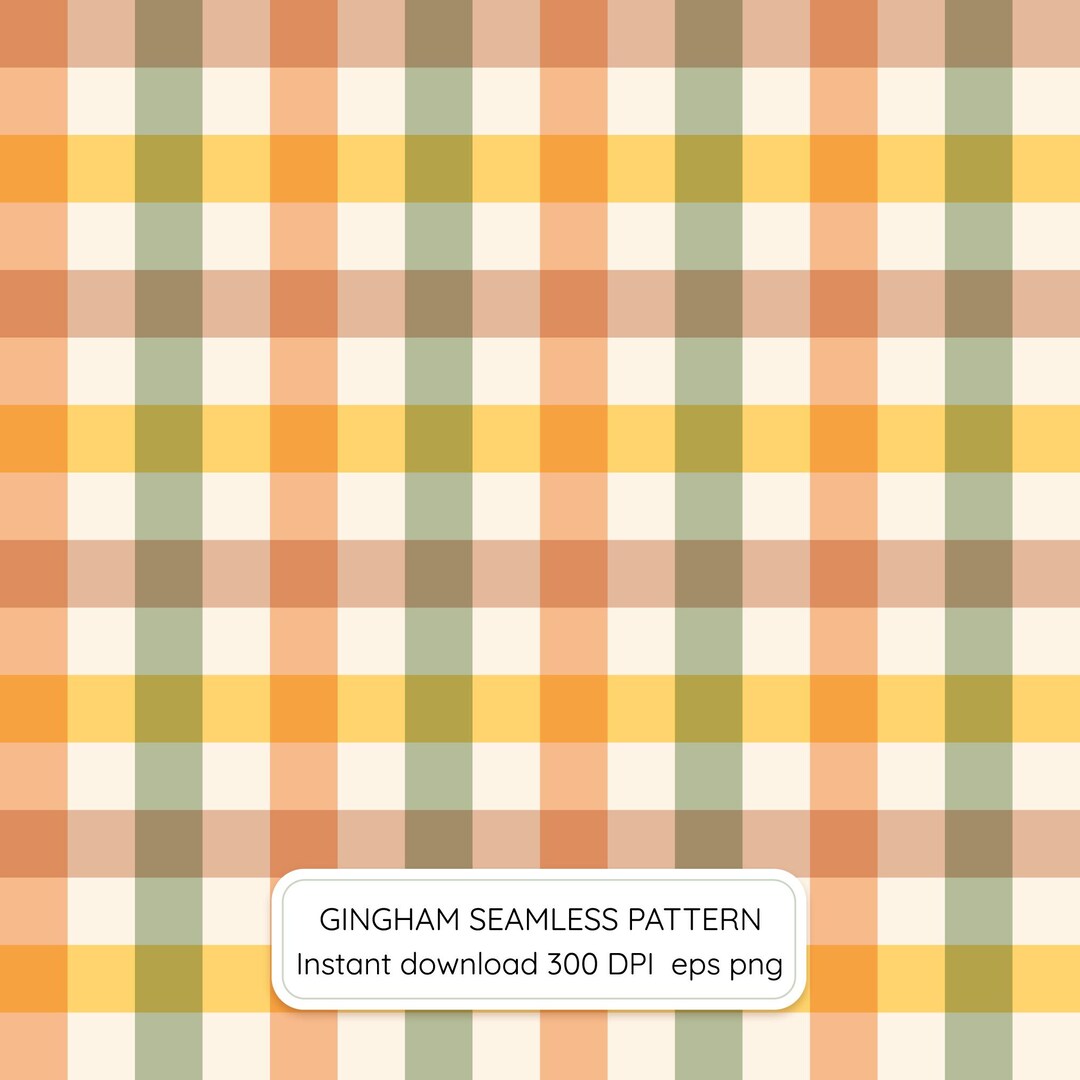 Fall Gingham Seamless Pattern for Fabric, Terracotta Plaid Digital ...