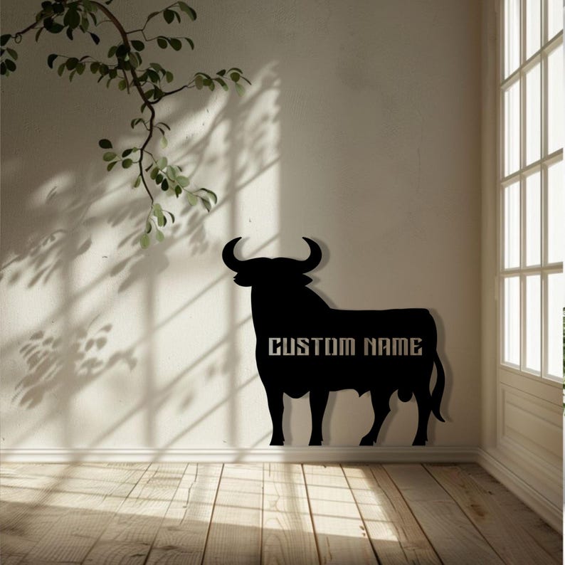 Spain Bull Sign, Custom Bull Metal Sign, Farmhouse Ranch Wall Art ...