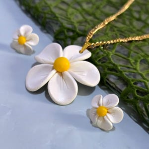 Handmade Elegant Polymer Clay Necklace and Earrings set