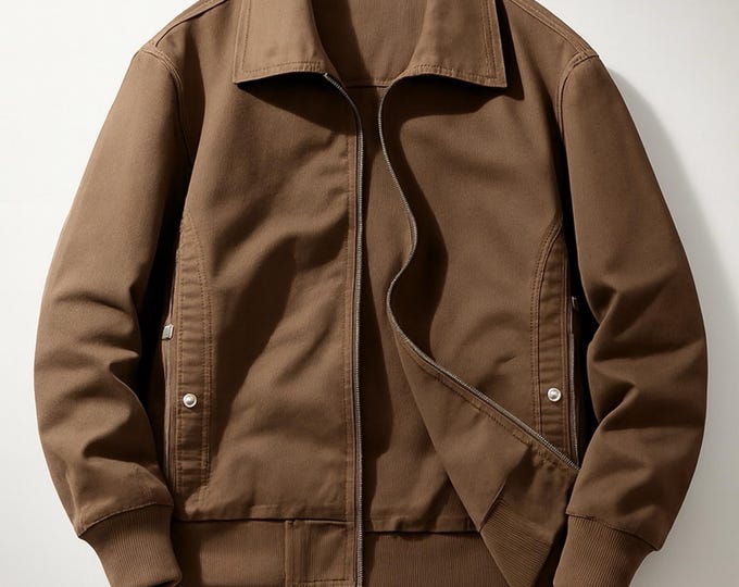 Minimalist Men’s Zip Jacket – Premium Casual Bomber Jacket – Modern Urban Streetwear – Lightweight Smart Casual Coat