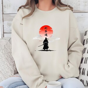 Samurai Warrior T-Shirt: Japanese Red Sun Graphic Tee