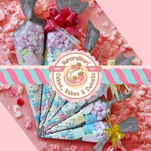 Marshmallow Sweetie Cone I Haribo Mallow Mix I Party Favors