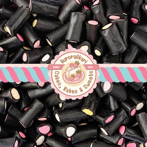 Liquorice Cream Rock Sweeties I Pick&#39;N&#39;Mix Selection Sweets I Halal & Vegan