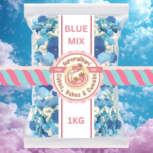 1KG Blue Variety Sweetie Mix I Bulk Bag I Fizzy - Gummy