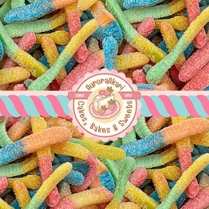 Sour Neon Worm Sweeties I Pick&#39;N&#39;Mix Selection I Halal