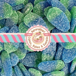 Giant Sour Blue Raspberry Sweeties I Pick&#39;N&#39;Mix Selection I Vegan