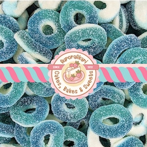 Sour Blue Raspberry Ring Sweeties I Pick&#39;N&#39;Mix Selection I Halal