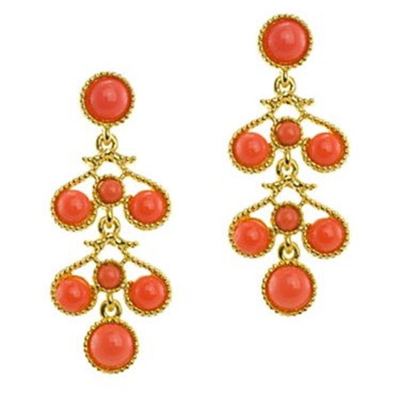 KJL Coral Chandelier Earrings
