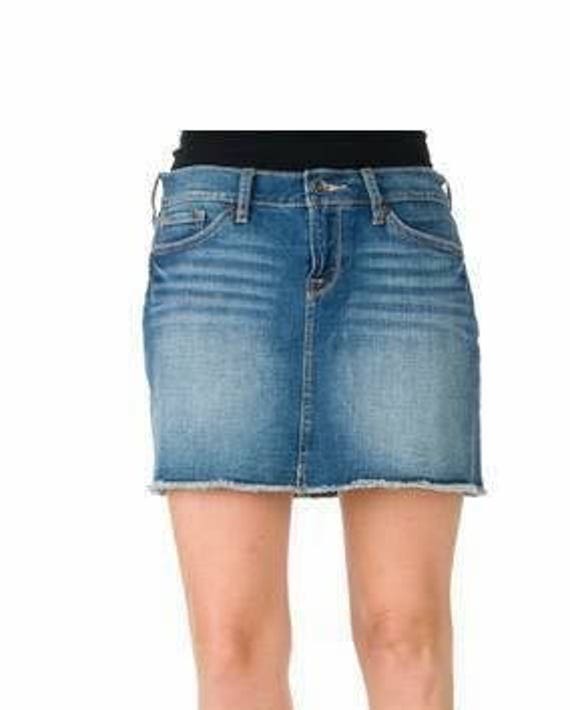 a brand denim skirt