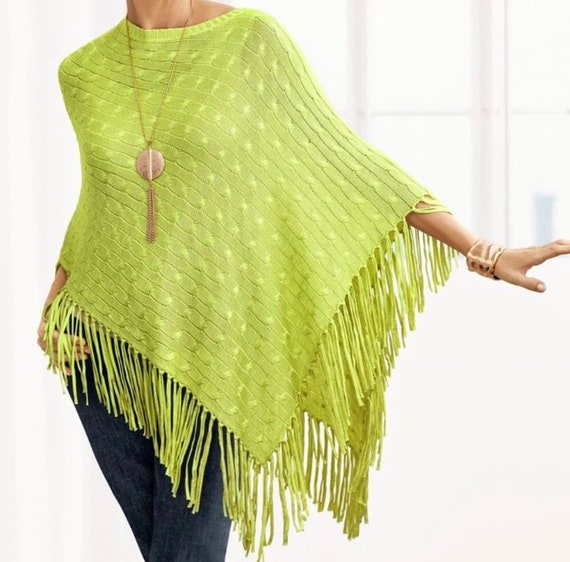 Lime Green Poncho