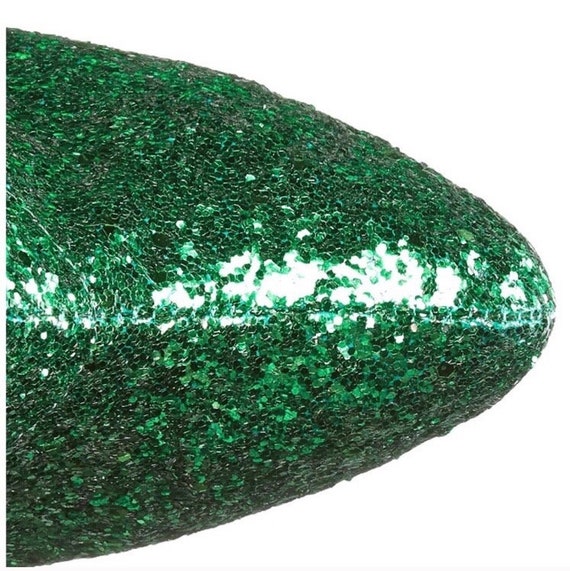 green sparkle boots