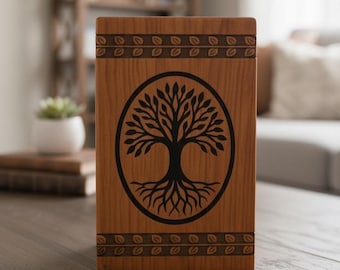 Custom Engraved Urn: Tree of Life Design, Memorial Keepsake