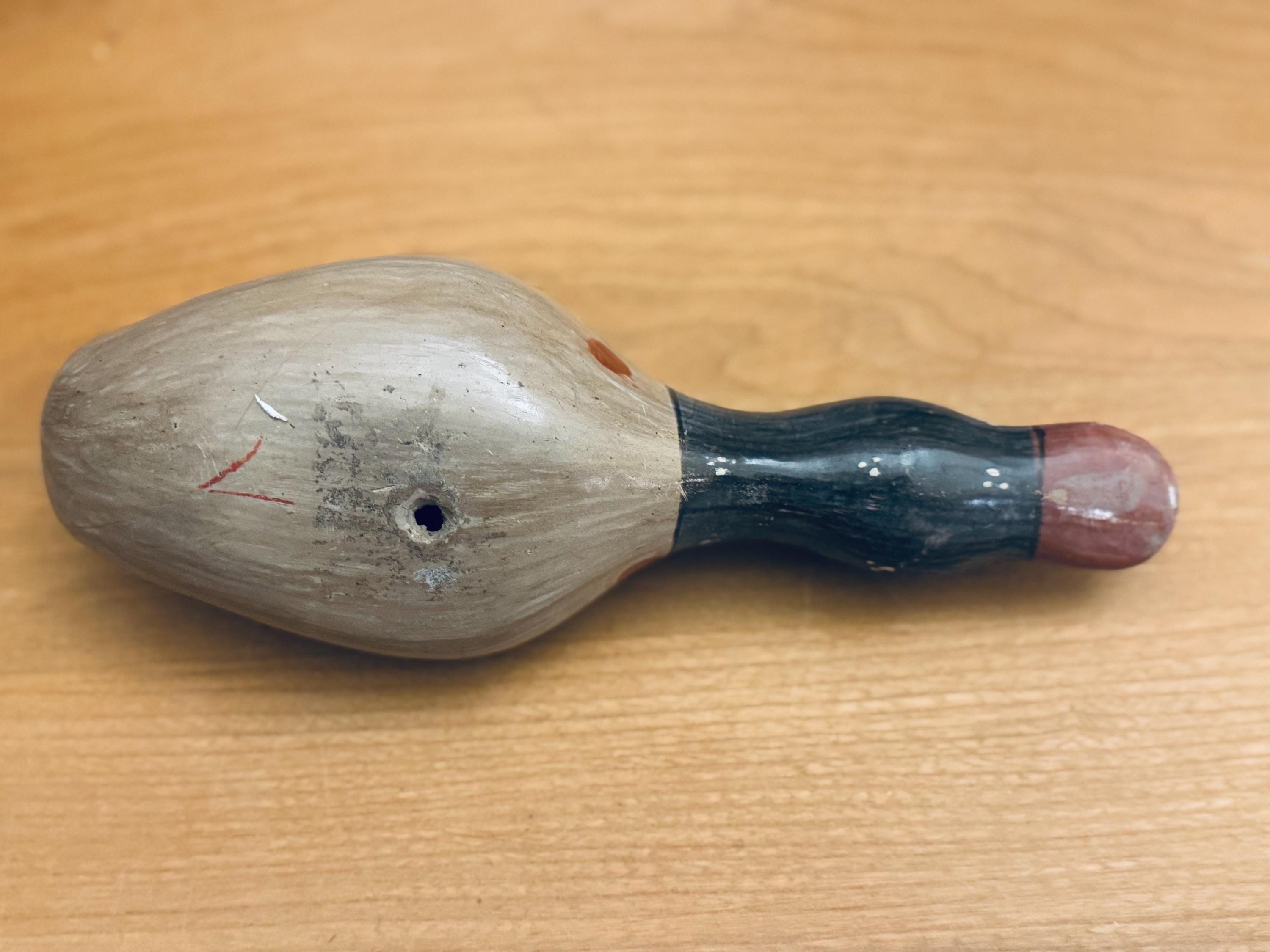 ヴィンテージ トナラ メキシコ民芸品 アヒルの置物 - 手描き陶器の鳥の