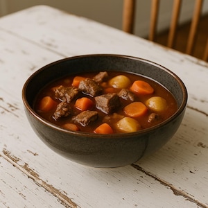 Vintage Japanese Stoneware Bowl – 6.5” Rustic Ceramic in Warm Brown with Minimalist Design