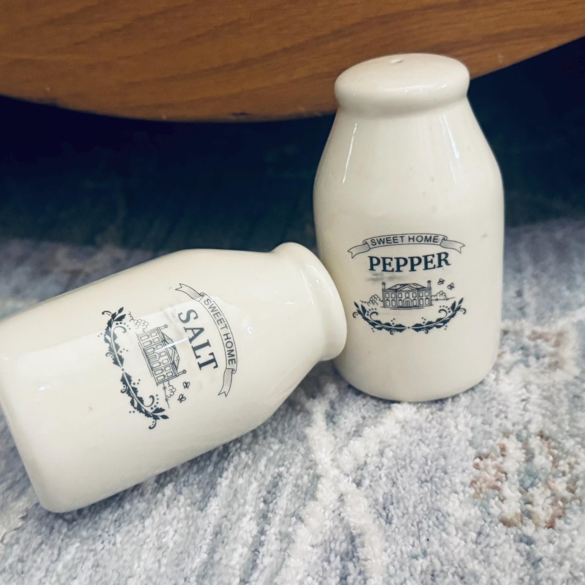 Sweet Home Ceramic Salt and Pepper Shakers – Cream Stoneware Farmhouse Kitchen Decor - Etsy