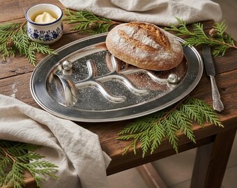 Vintage Oxford Plate Silver Carving Platters: EPNS Tree Design Set