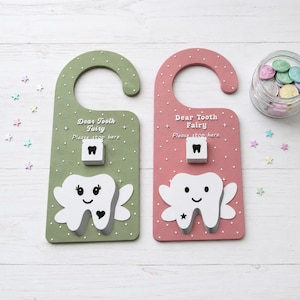 Cute Tooth Fairy Hanger STL, Tooth Fairy Door Decor, Kids Bedroom Door Sign, Fairy Tooth Holder, 3D Print File