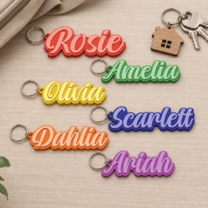 Custom Name Keychain for Backpacks | Personalized Name Tag For School Bag | Birthday Party Favor