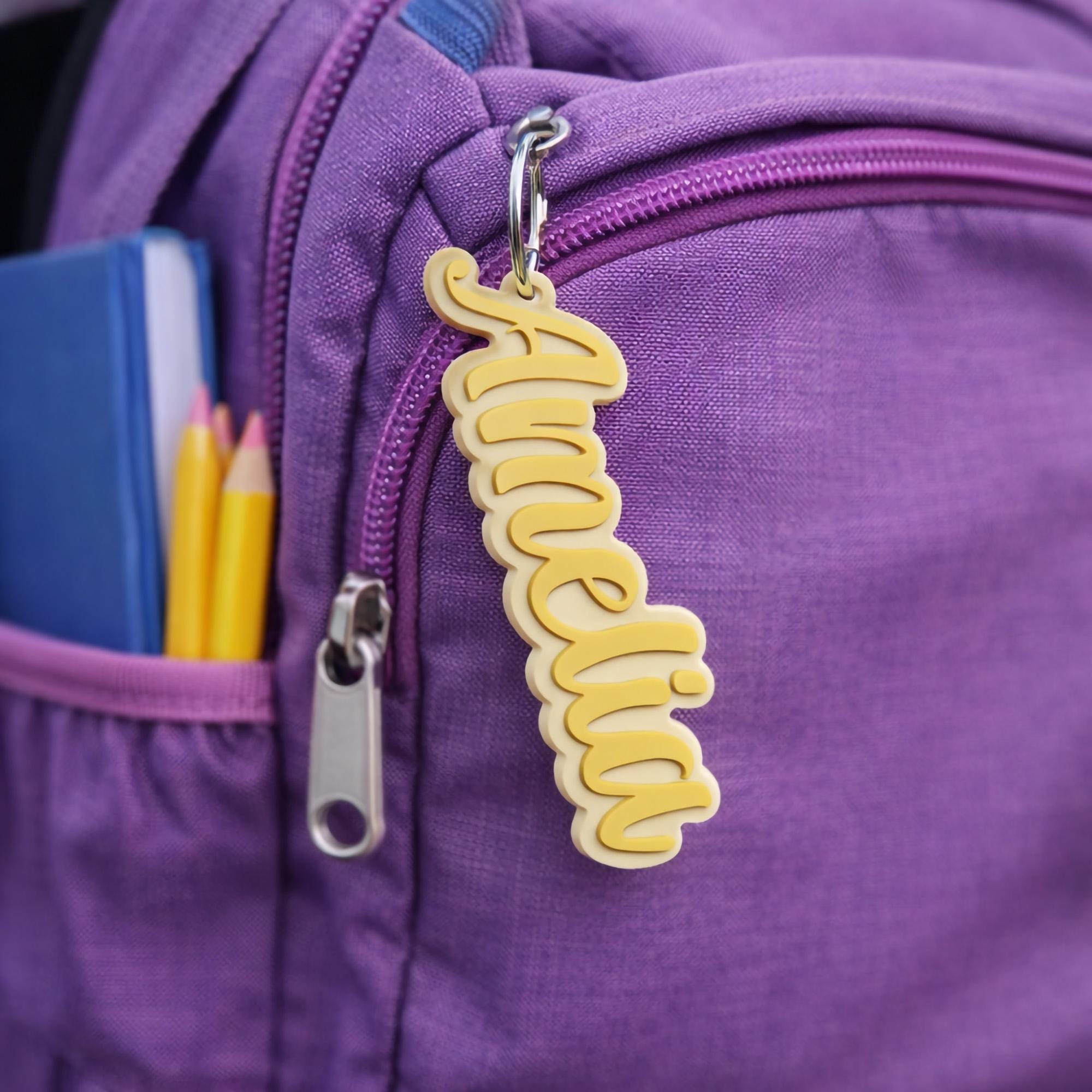 Custom Name Keychain STL File, Personalized Backpack Tag (commercial ...