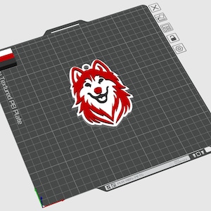 Siberian Husky Keychain 3D Print Model, Bernese Mountain Dog Keyring STL and 3MF, Multi Color Pet Lover Gift, 3D tags Printable