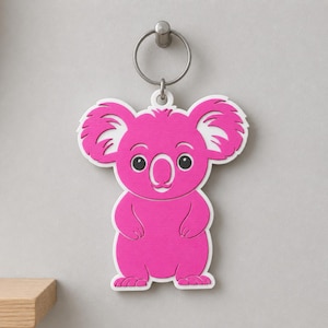Koala-sleutelhanger STL-bestand, kawaii dierenrugzakbedel, 3D-geprinte dieren sleutelhanger