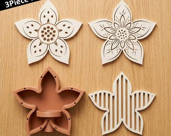 3D-utskriftsfiler för blomträdgårdspinnar, lager av blomväxtpinnar STL 3MF (kommersiellt bruk)