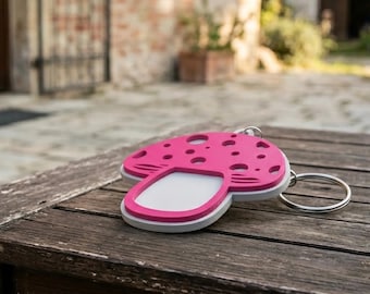 Söt svampnyckelring STL - Fairycore väskeetikett - Hippie svamp fidgetleksak - Ryggsäckberlock för barn - Present till henne