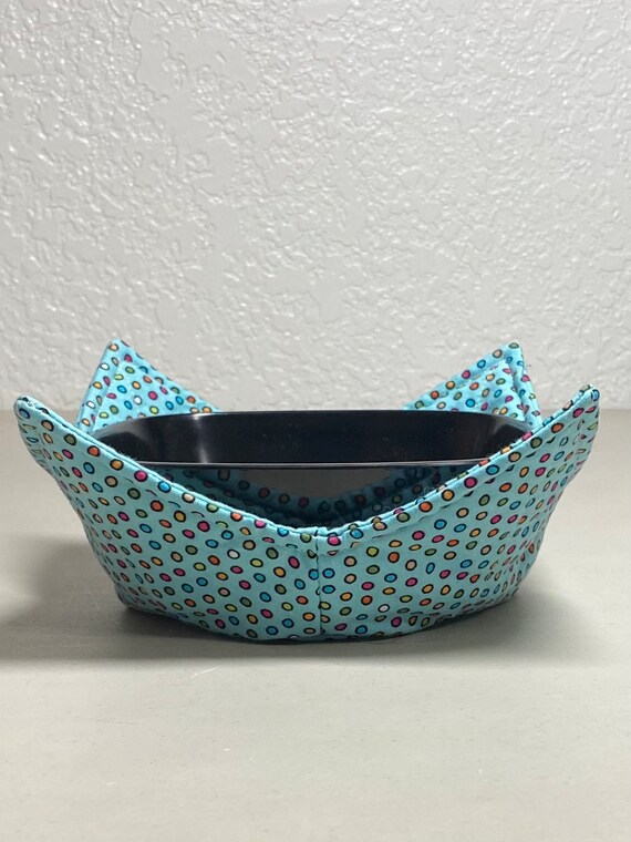0200-724 (10X10) Microwave Bowl Cozy- Colorful Dots