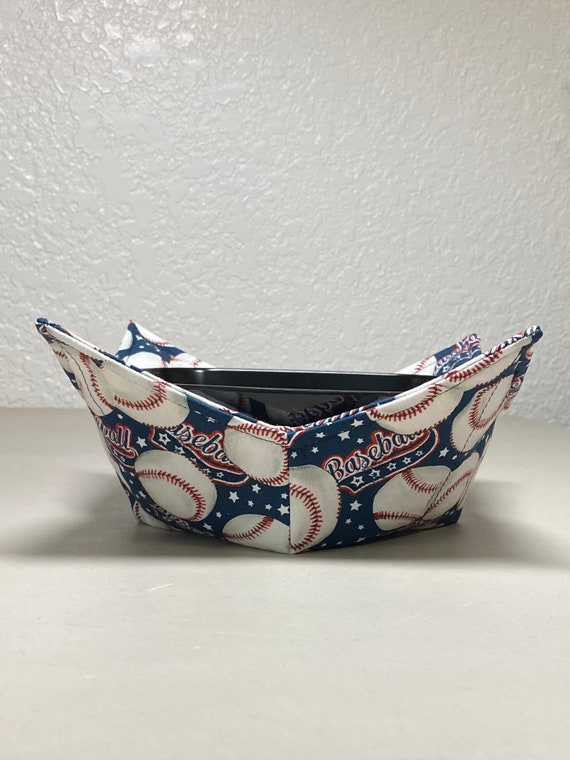0200-692 Microwave Bowl Cozy- Baseballs