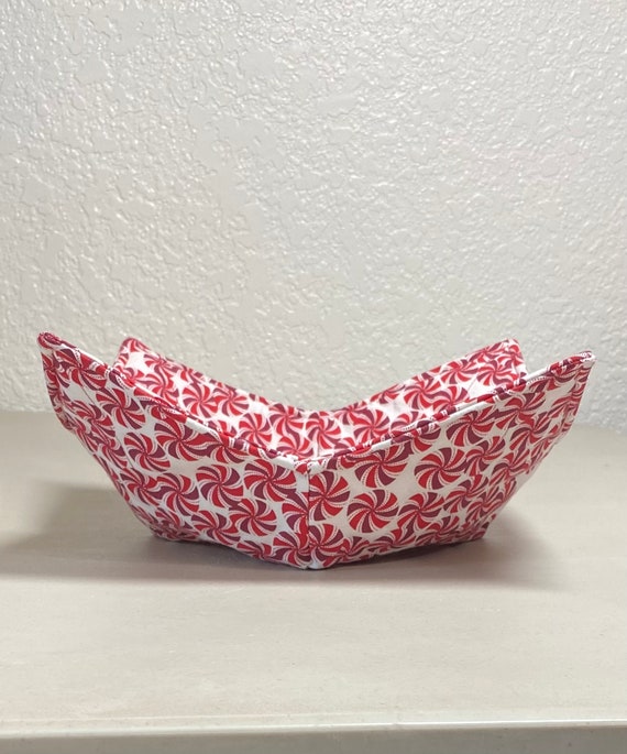 0900-035 (Medium Size) Microwave Bowl Cozy - Peppermint