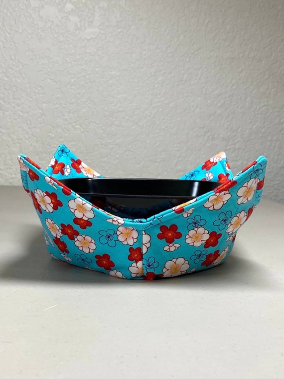 0200-761 (10X10) Microwave Bowl Cozy- Flowers