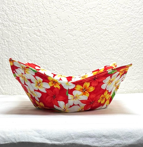 0900-212 (Medium Size) Microwave Bowl Cozy - Hawaiian Flowers