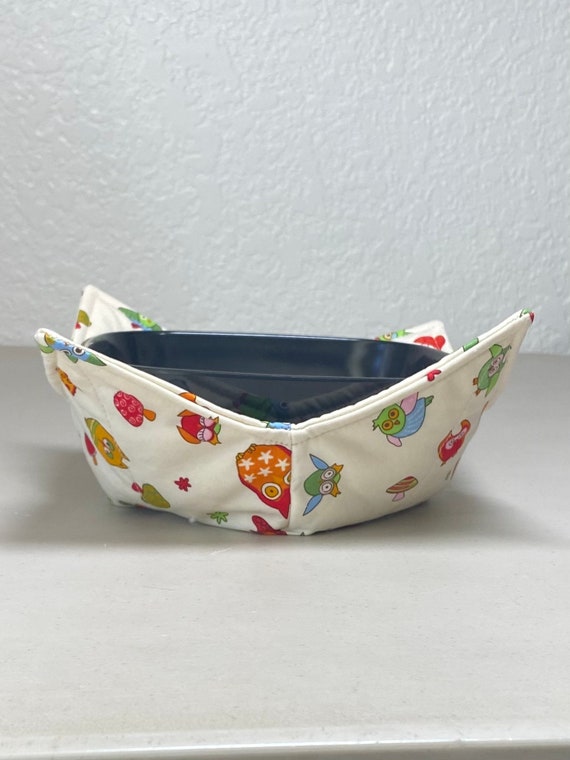 0200-766 (10X10) Microwave Bowl Cozy - Owls